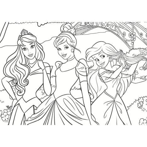 Disney Princess 18pc Double Sided Colour Your Own Jigsaw Puzzle Extra Image 3